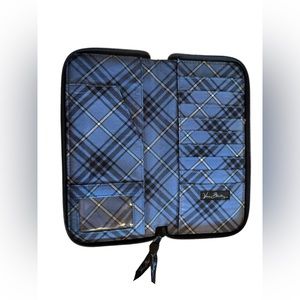 VERA BRADLEY Travel Organizer Wallet Alpine Black Pattern NWOT